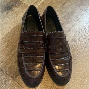 Marc Fisher Men's Brown Leather Upper Loafers size 9.5